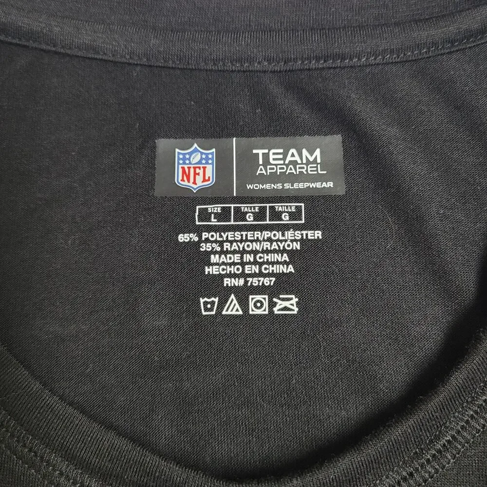 NFL Team Apparel Carolina Panthers Pajama T-Shirt Women's Size Large